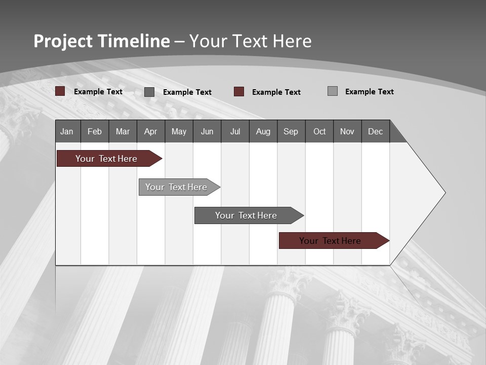 Day Column Government Building PowerPoint Template