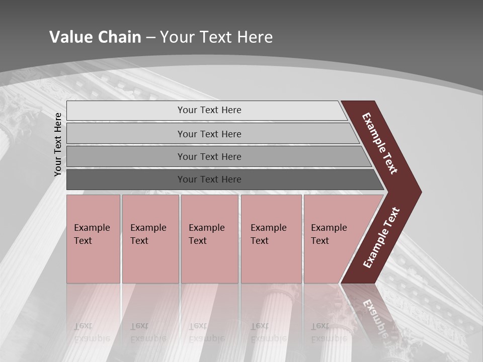 Day Column Government Building PowerPoint Template