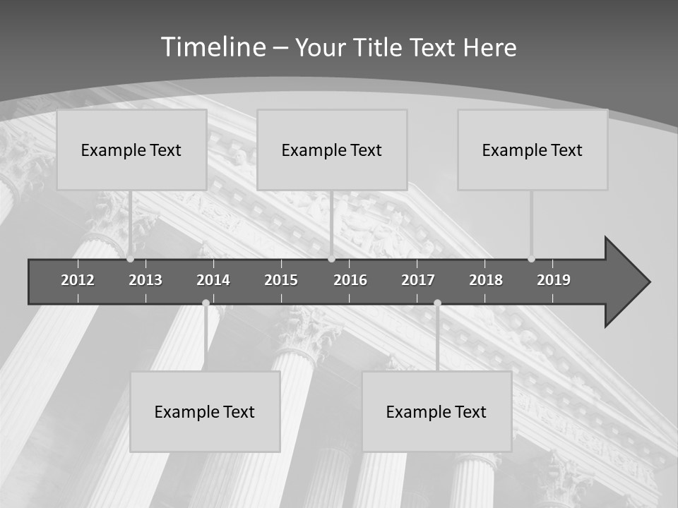 Day Column Government Building PowerPoint Template