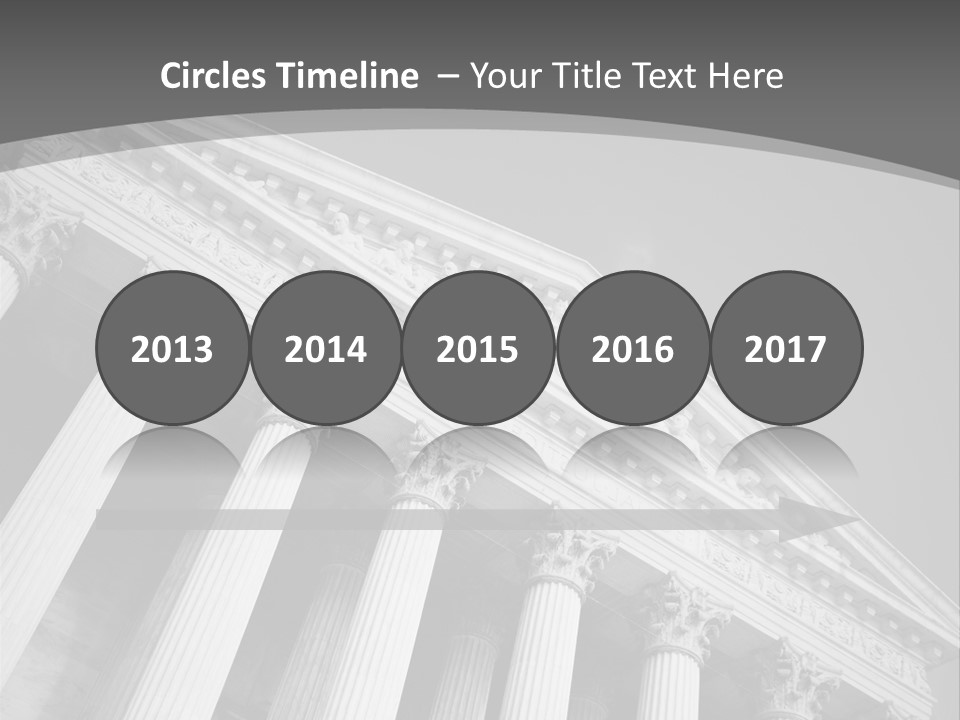 Day Column Government Building PowerPoint Template