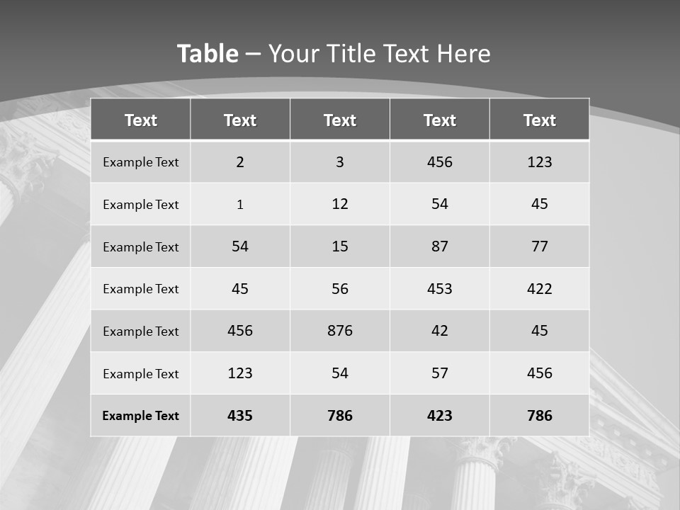 Day Column Government Building PowerPoint Template