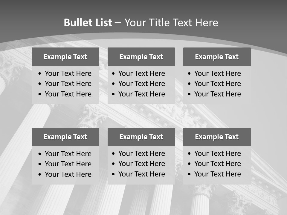 Day Column Government Building PowerPoint Template