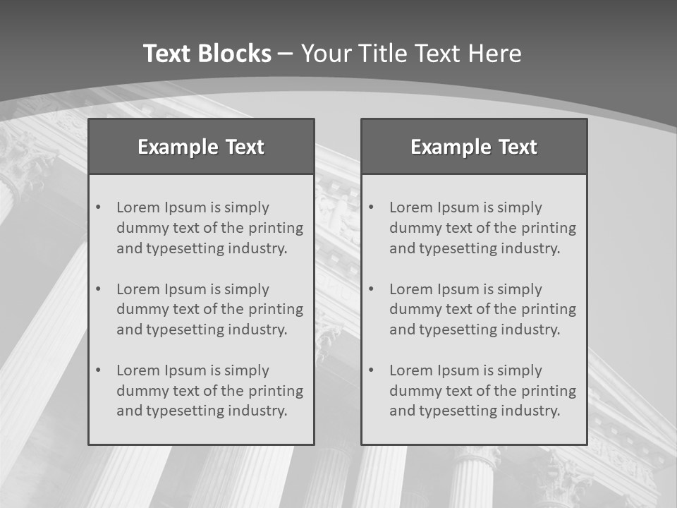 Day Column Government Building PowerPoint Template