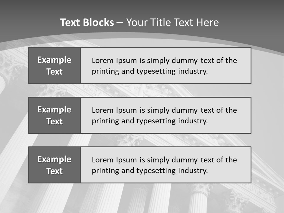 Day Column Government Building PowerPoint Template