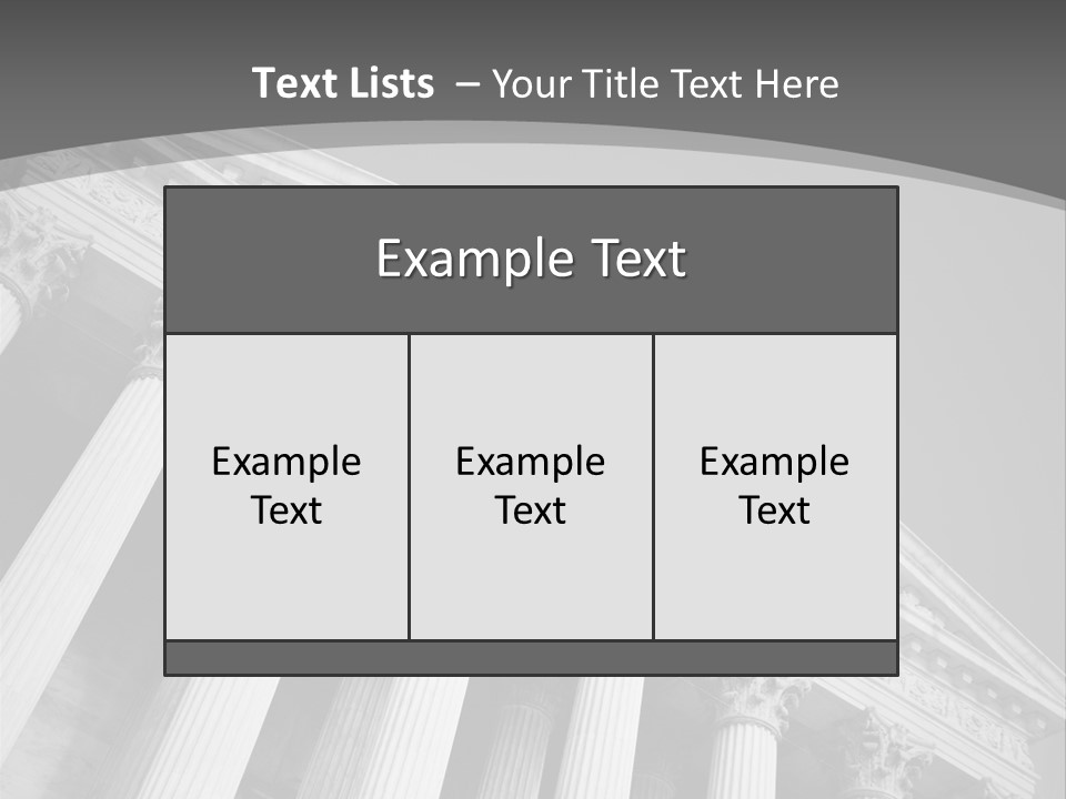 Day Column Government Building PowerPoint Template