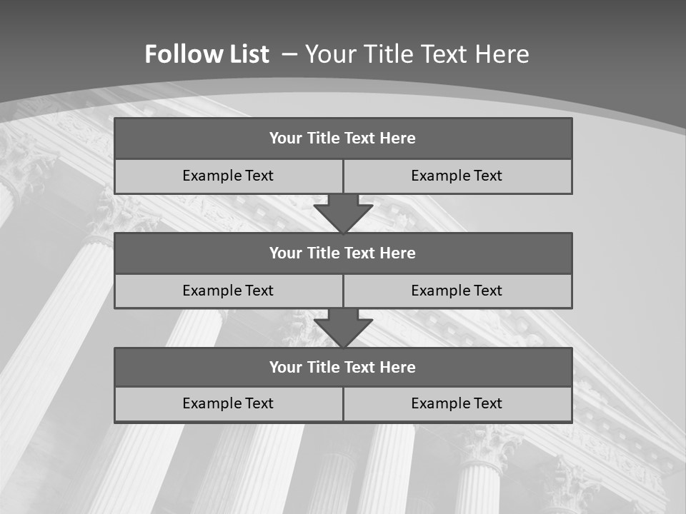 Day Column Government Building PowerPoint Template