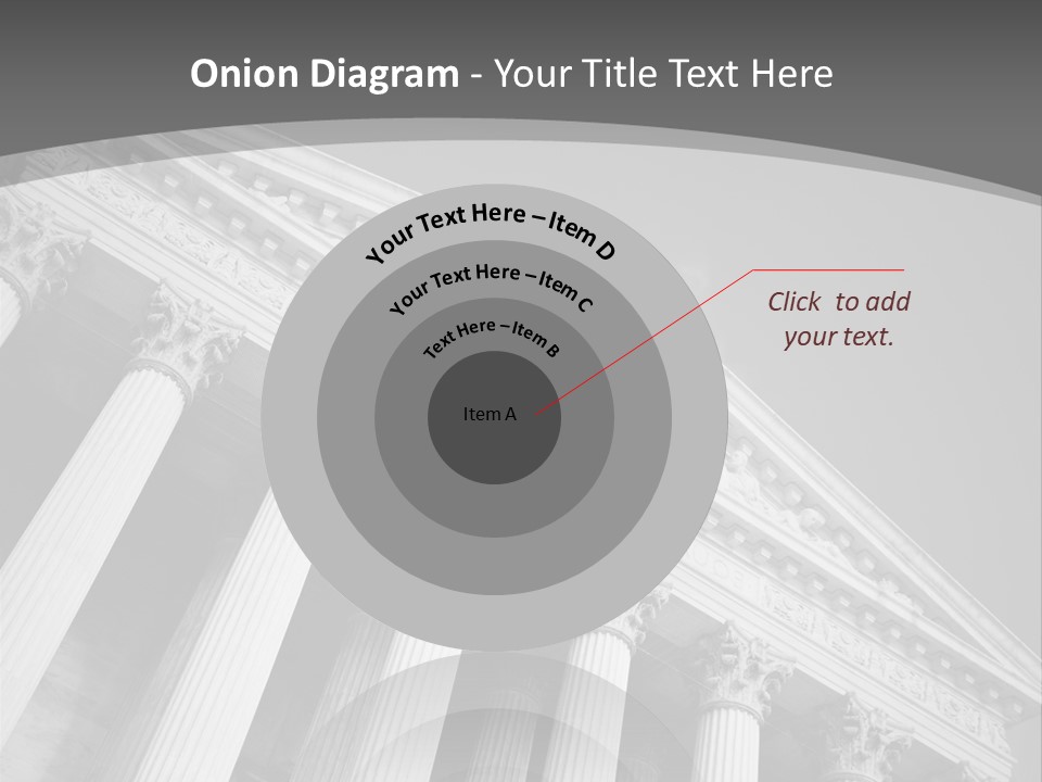 Day Column Government Building PowerPoint Template