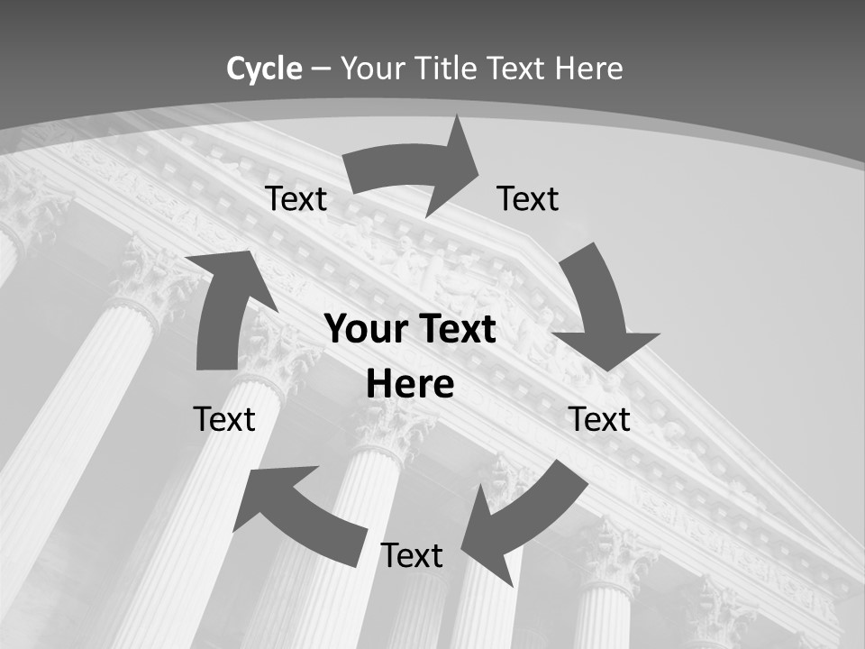 Day Column Government Building PowerPoint Template