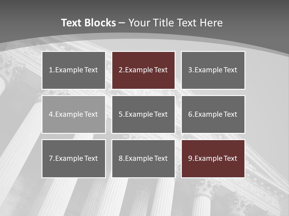 Day Column Government Building PowerPoint Template