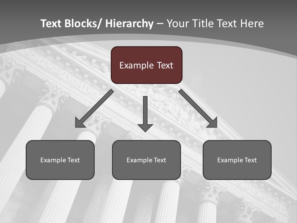 Day Column Government Building PowerPoint Template