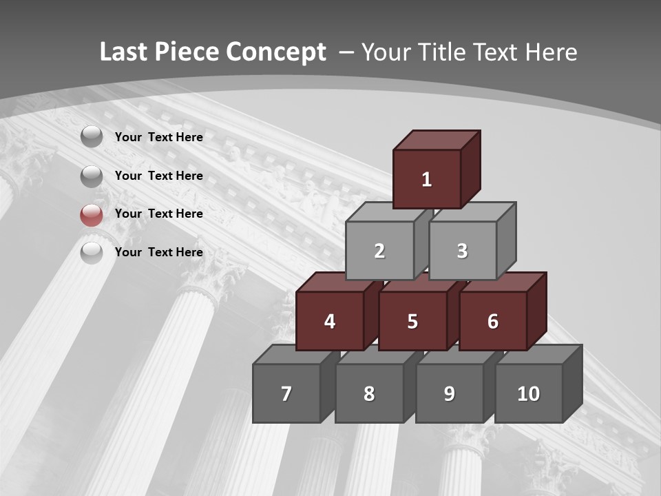 Day Column Government Building PowerPoint Template