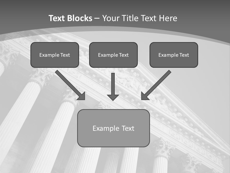Day Column Government Building PowerPoint Template