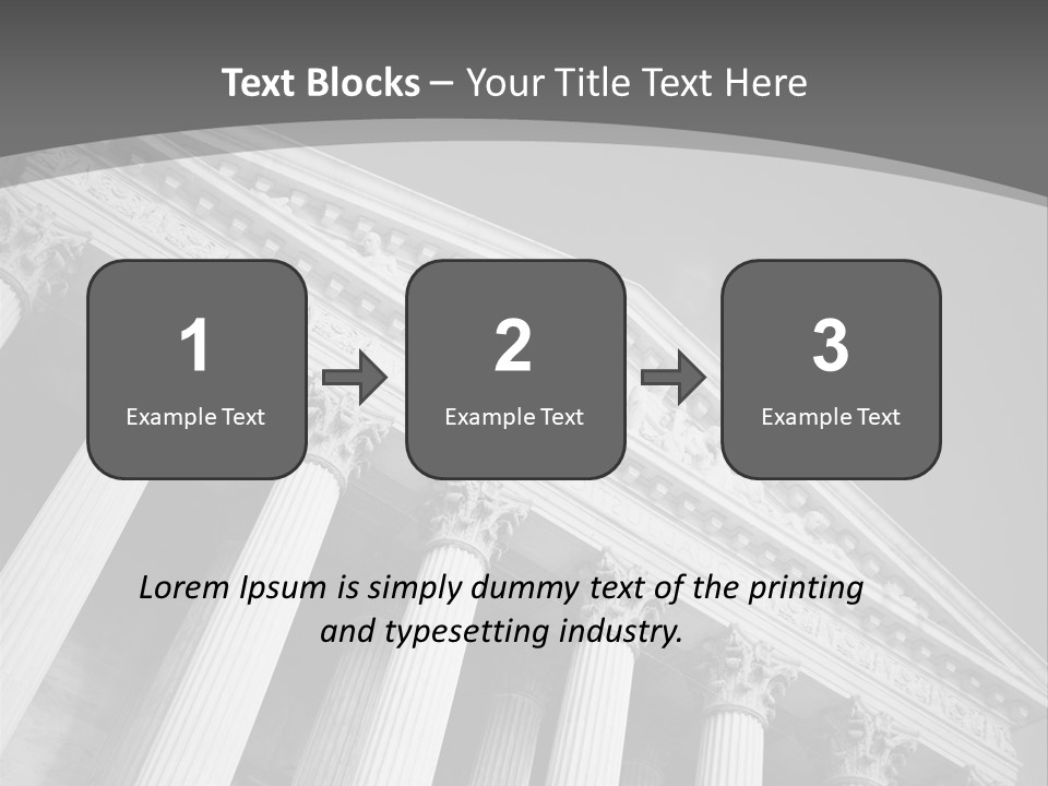 Day Column Government Building PowerPoint Template