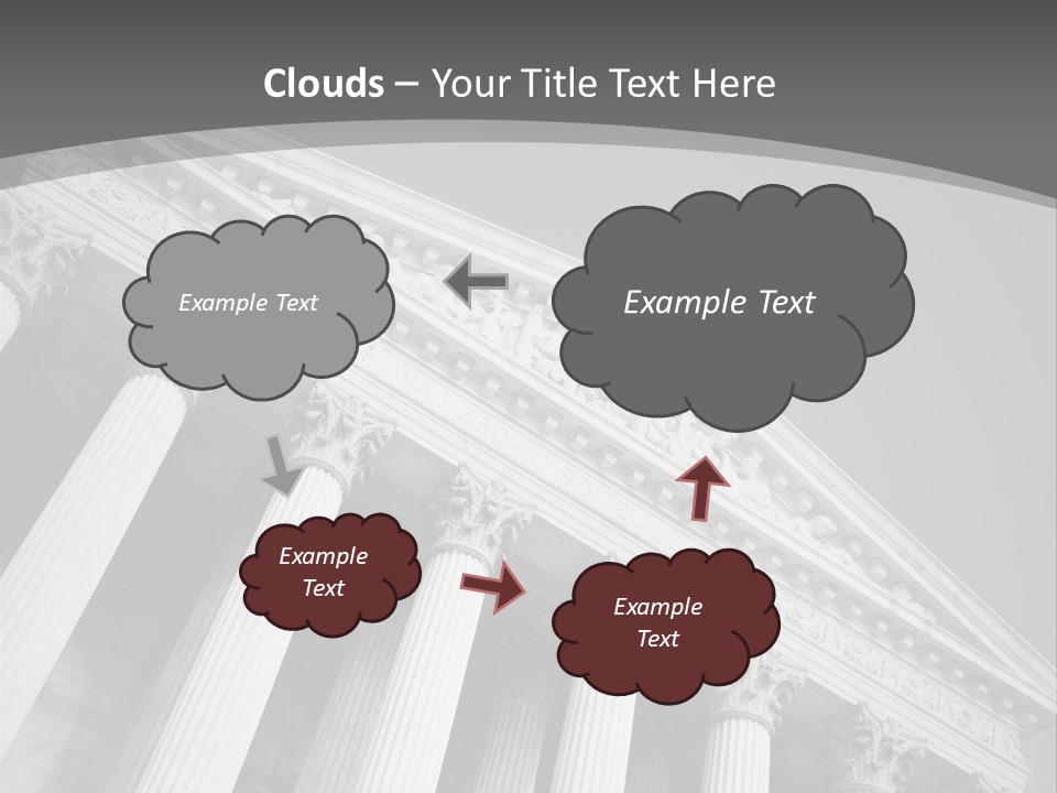 Day Column Government Building PowerPoint Template