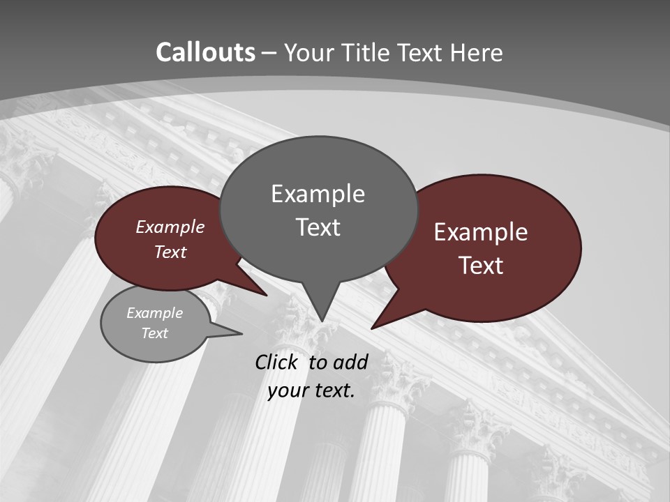 Day Column Government Building PowerPoint Template