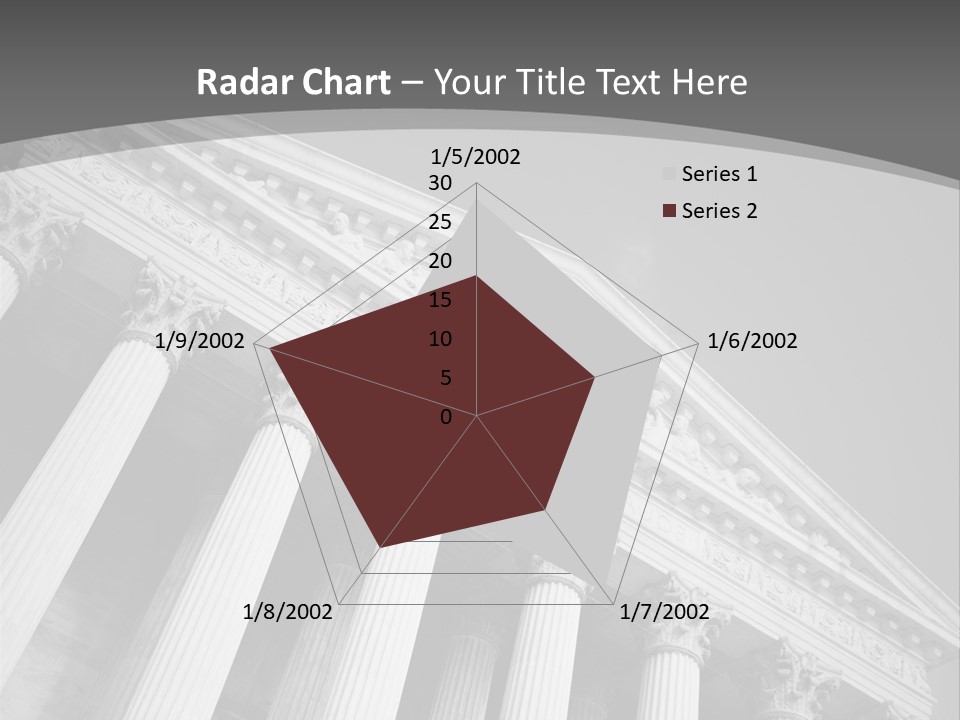 Day Column Government Building PowerPoint Template