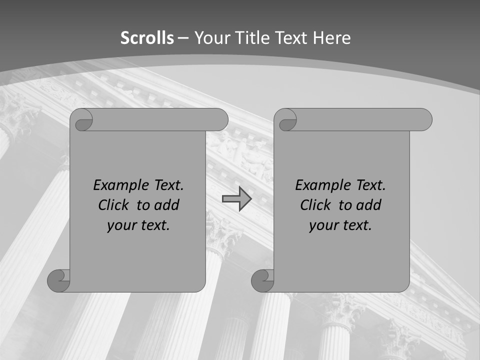 Day Column Government Building PowerPoint Template
