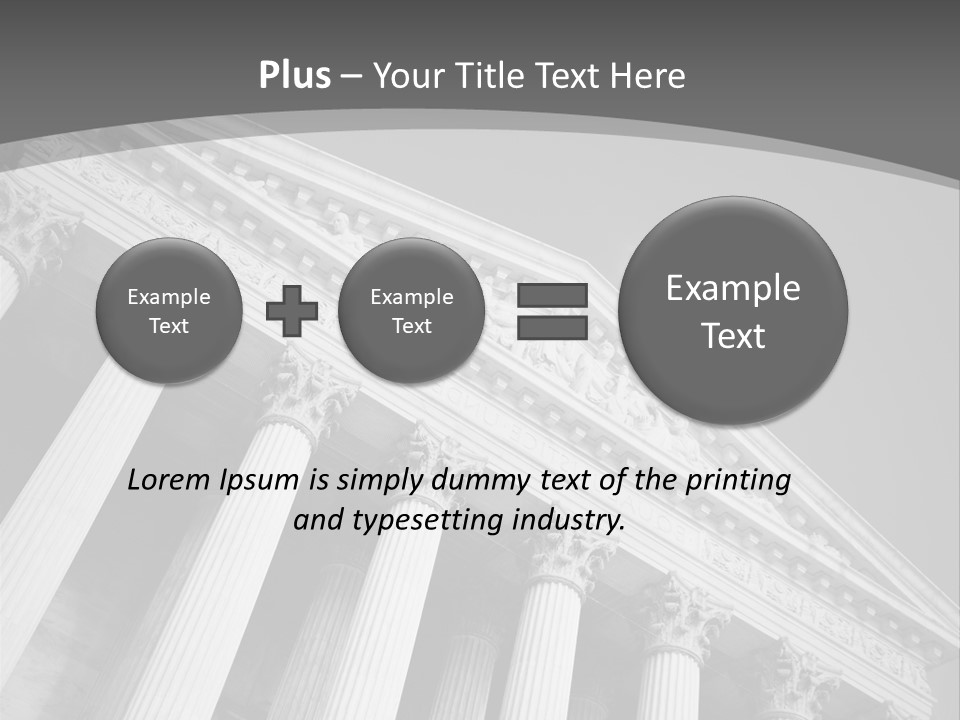Day Column Government Building PowerPoint Template