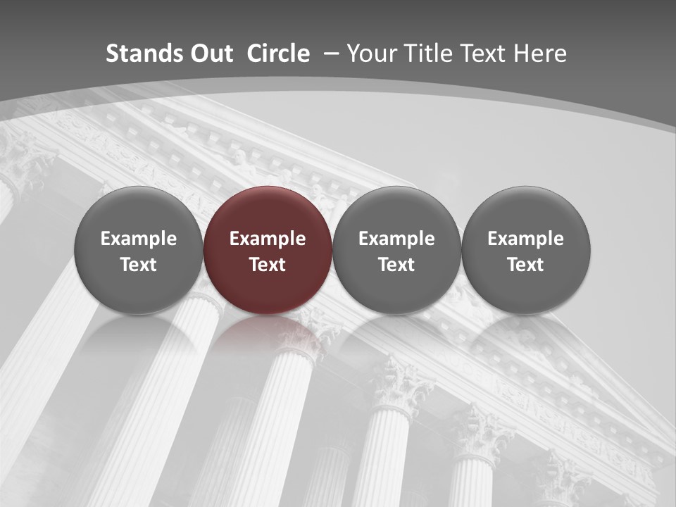 Day Column Government Building PowerPoint Template