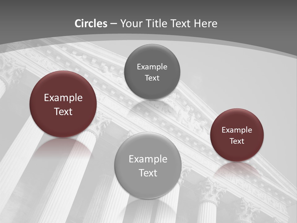 Day Column Government Building PowerPoint Template