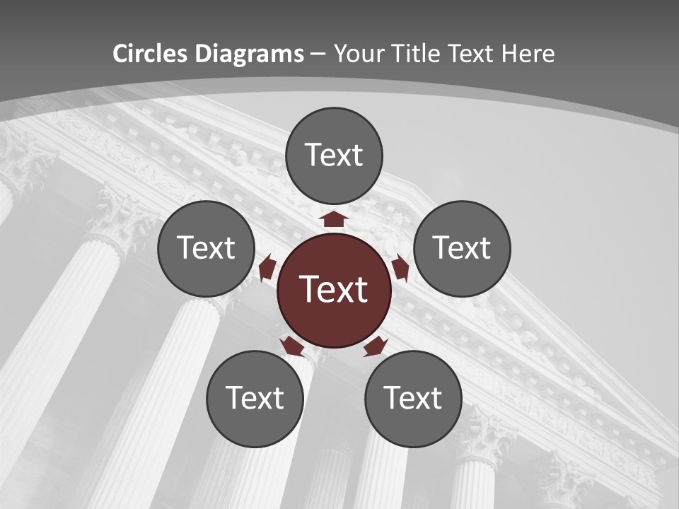Day Column Government Building PowerPoint Template