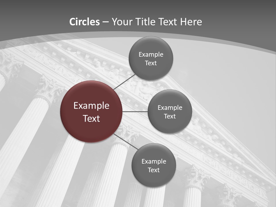 Day Column Government Building PowerPoint Template