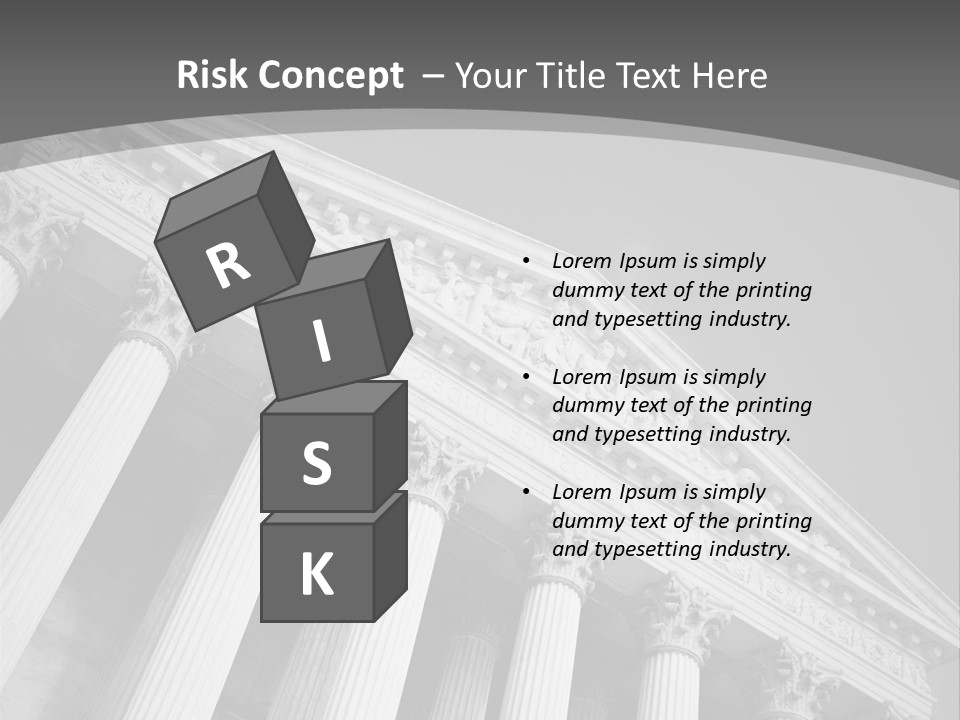 Day Column Government Building PowerPoint Template