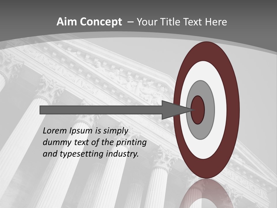Day Column Government Building PowerPoint Template