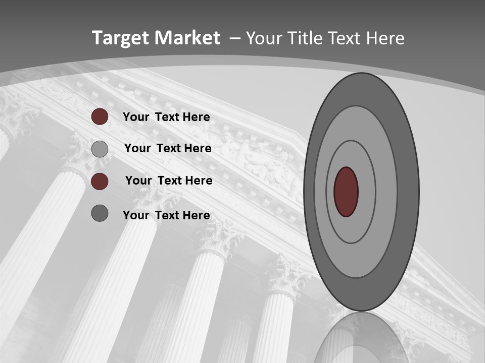 Day Column Government Building PowerPoint Template