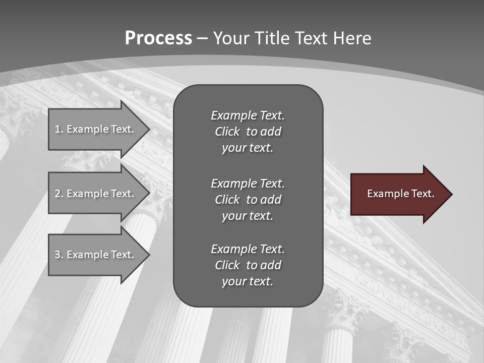 Day Column Government Building PowerPoint Template