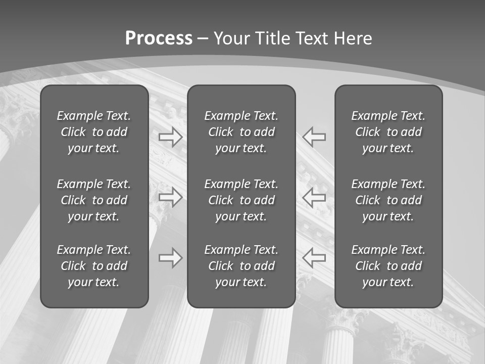 Day Column Government Building PowerPoint Template