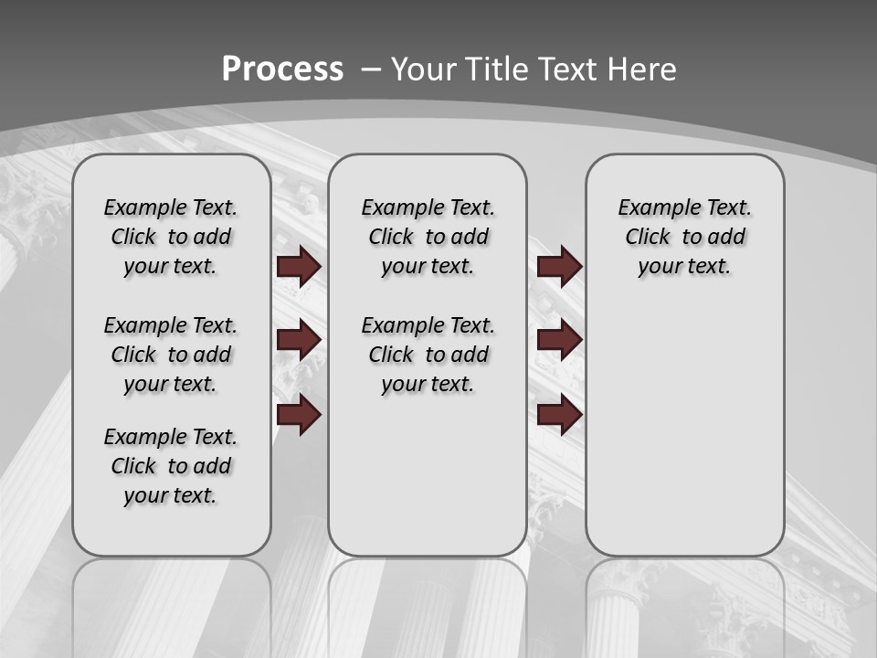 Day Column Government Building PowerPoint Template