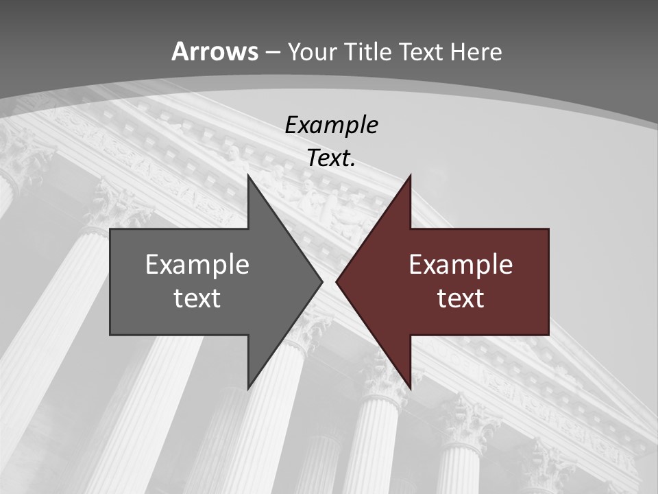 Day Column Government Building PowerPoint Template