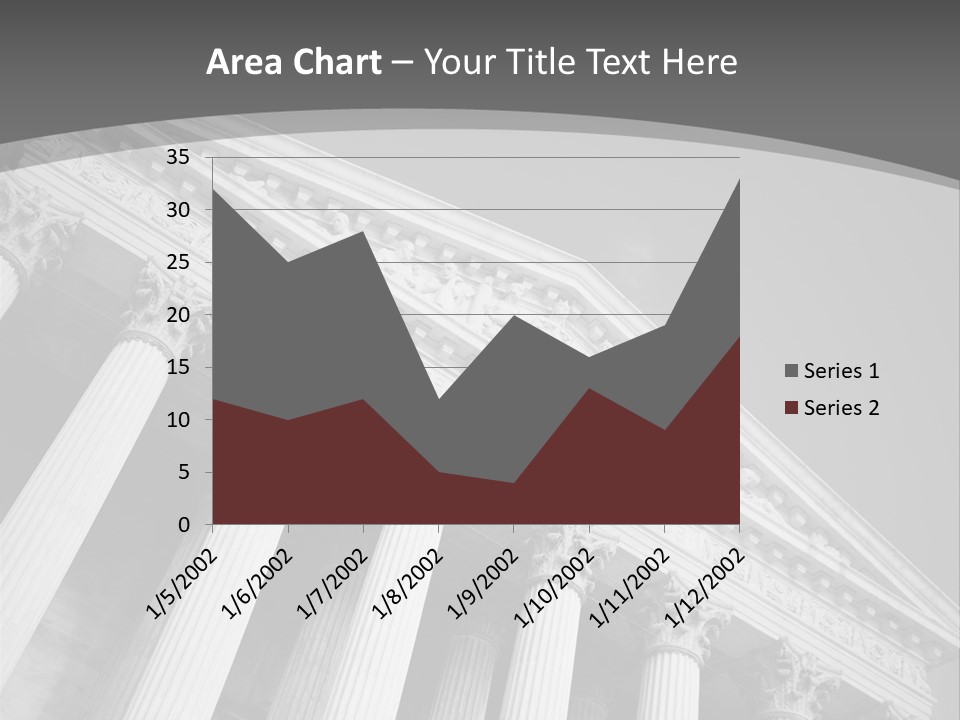 Day Column Government Building PowerPoint Template