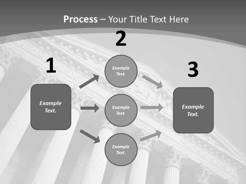 Day Column Government Building PowerPoint Template