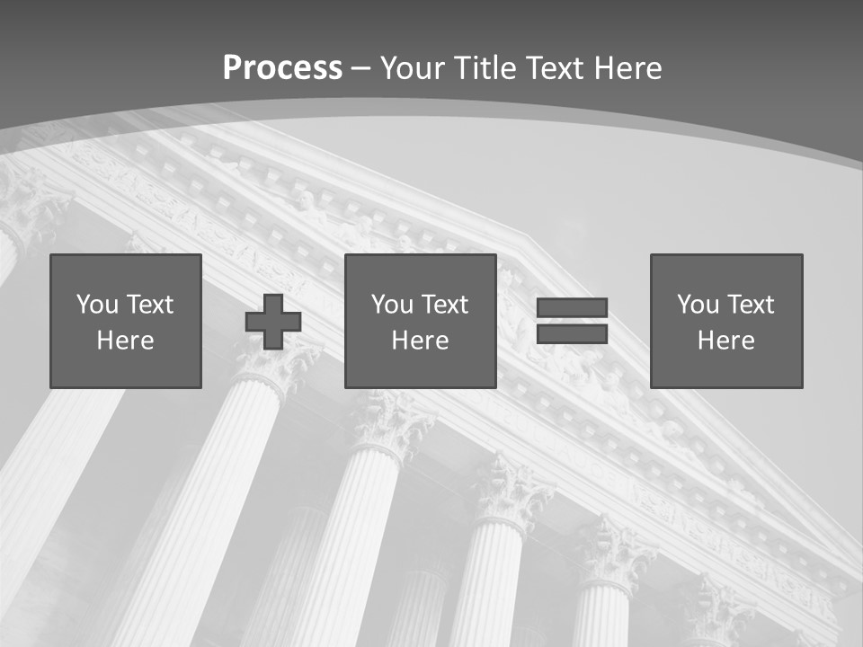 Day Column Government Building PowerPoint Template