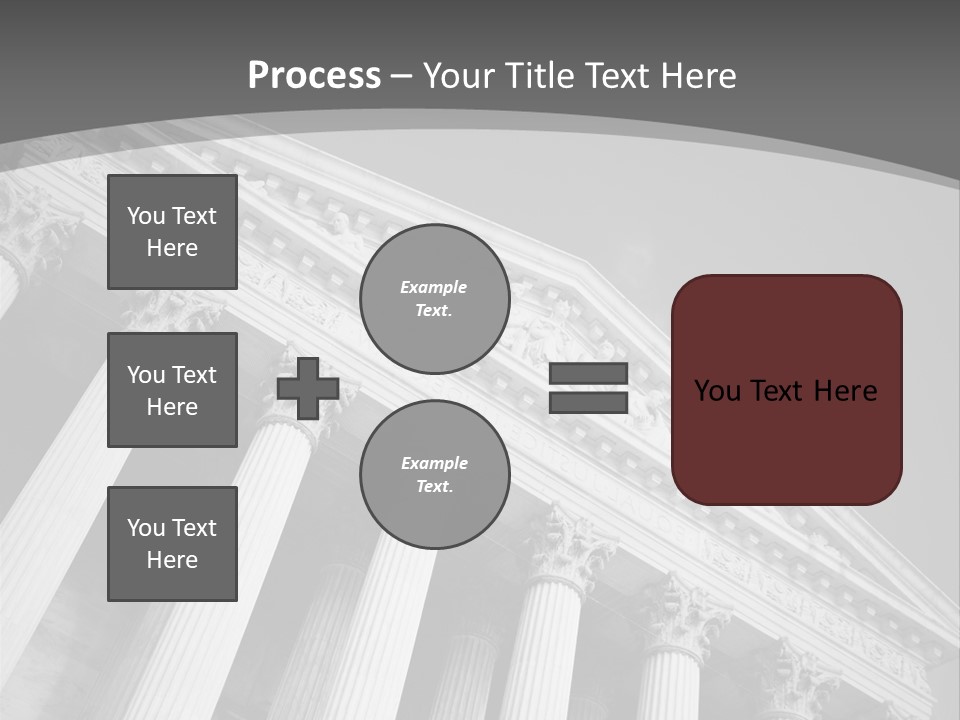 Day Column Government Building PowerPoint Template