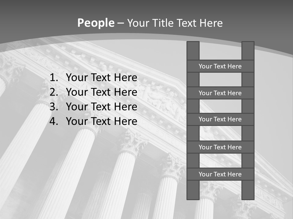 Day Column Government Building PowerPoint Template