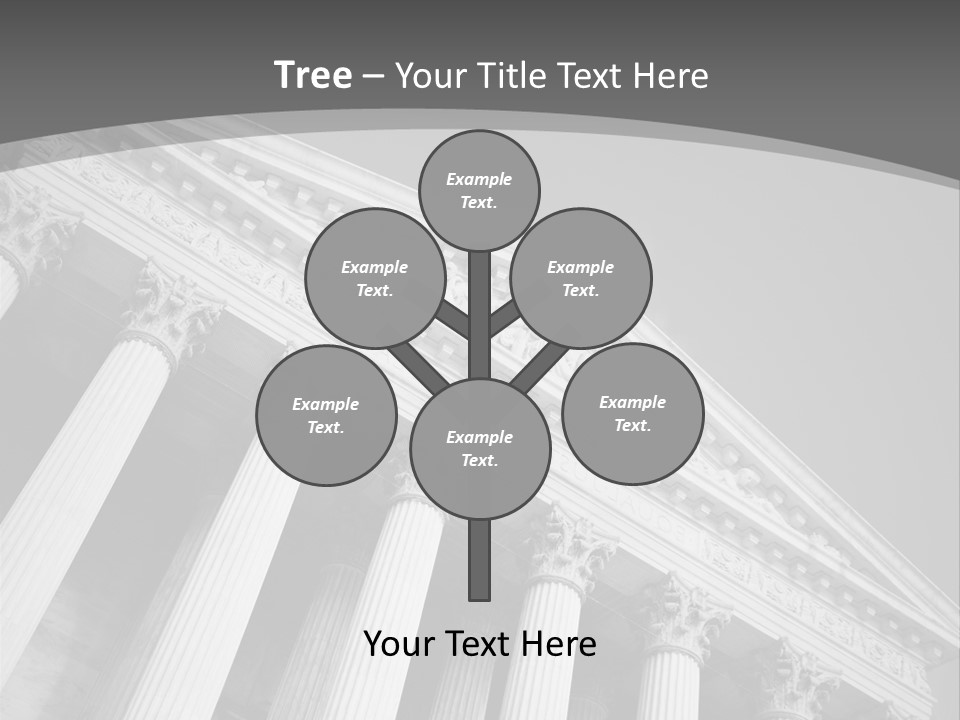 Day Column Government Building PowerPoint Template