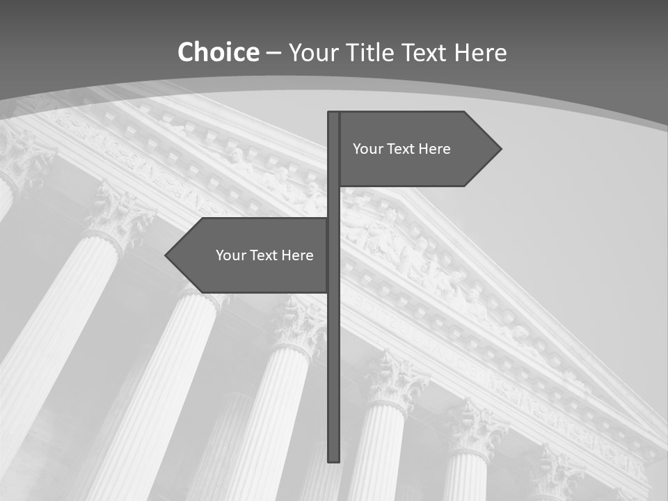 Day Column Government Building PowerPoint Template