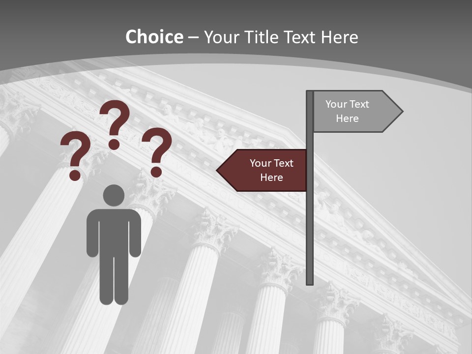 Day Column Government Building PowerPoint Template