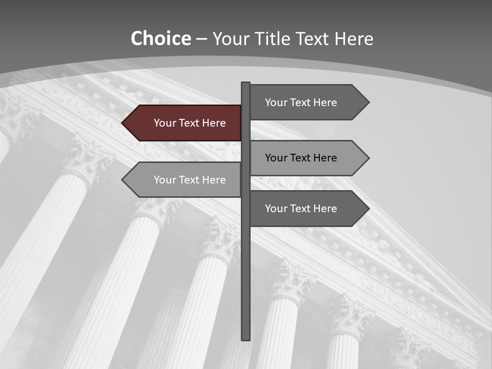Day Column Government Building PowerPoint Template