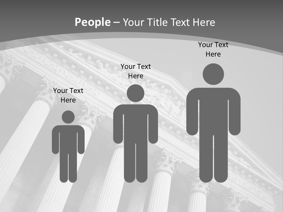 Day Column Government Building PowerPoint Template