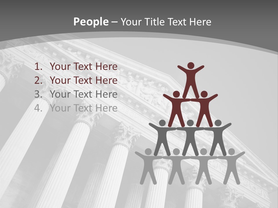 Day Column Government Building PowerPoint Template