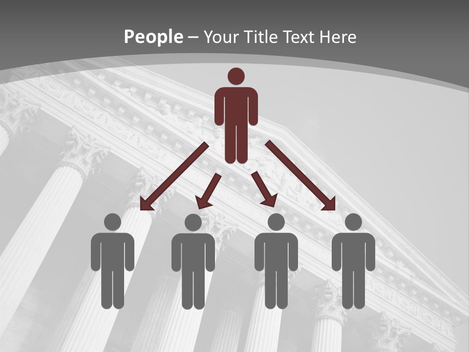 Day Column Government Building PowerPoint Template