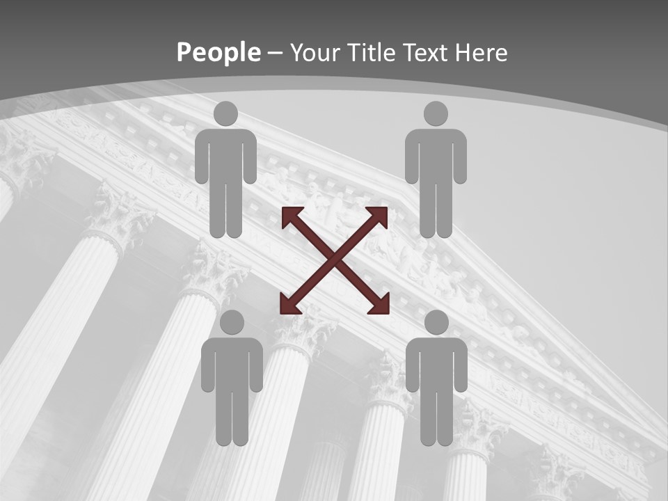 Day Column Government Building PowerPoint Template