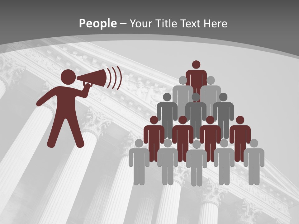 Day Column Government Building PowerPoint Template