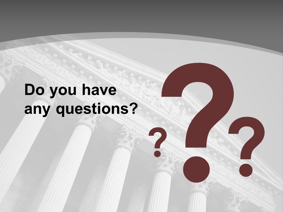 Day Column Government Building PowerPoint Template