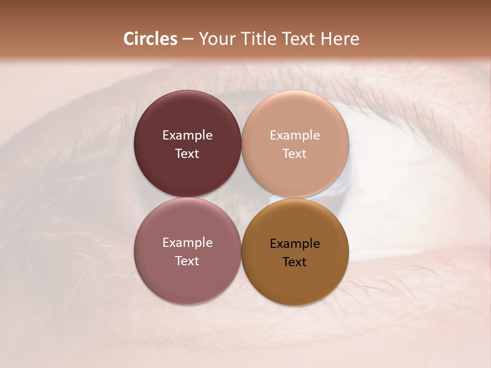 A Close Up Of A Person's Eye With A Brown Background PowerPoint Template
