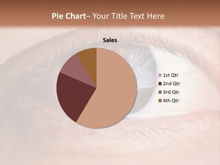A Close Up Of A Person's Eye With A Brown Background PowerPoint Template